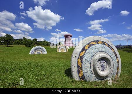 Foto laterale del paesaggio panoramico della città di New Taipei a Taiwan Foto Stock