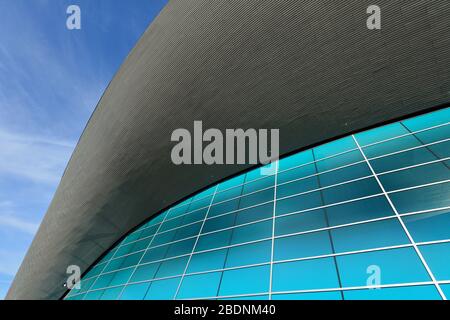 London Aquatics Centre, Queen Elizabeth Olympic Park, Stratford, East London, Regno Unito Foto Stock