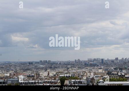 Sacre Coeur e Montmartre, Parigi Francia Foto Stock