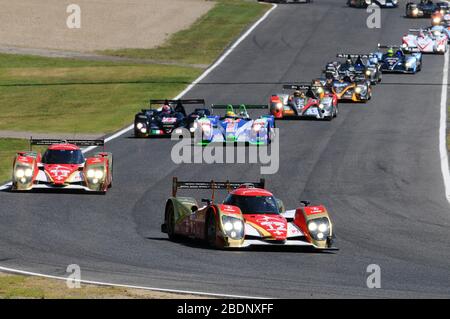 Imola, Italia 3 luglio 2011: Lola B10/60 Toyota LMP1 del Team Rebellion Racing pilotato da Neel Jani e Nicolas Prost in azione. Foto Stock