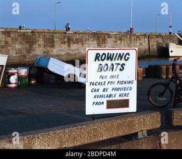 1991, costa orientale della città sul mare dello Yorkshire, Bridlington, Inghilterra del Nord, Regno Unito Foto Stock