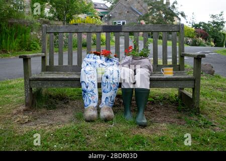 Galphay Village Scarecrow Festival 2019; Yorkshire; Inghilterra; Foto Stock