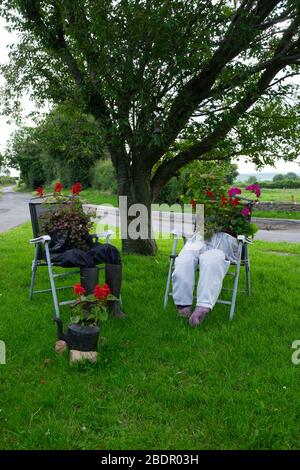 Galphay Village Scarecrow Festival 2019; Yorkshire; Inghilterra; Foto Stock