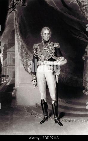 Carlo X, "l'amato" 1757 – 1836. Re di Francia e di Navarra. Da un attacco di Charles Turner dopo la pittura di Thomas Lawrence. Foto Stock