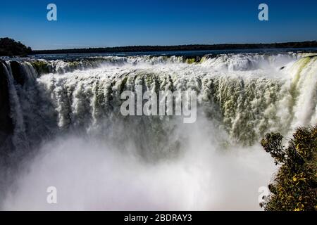 Gola del diavolo, cascate di Iguazu, Brasile Foto Stock