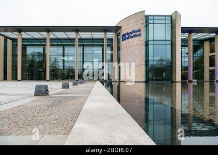 Sede centrale della RHS, Gogarburn, Royal Bank of Scotland, sede centrale, centro conferenze Foto Stock