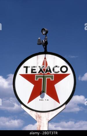 Texaco gas station segno Foto Stock