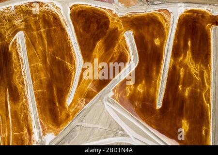 Stagni di evaporazione al lago Searles Foto Stock