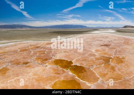 Stagni di evaporazione al lago Searles Foto Stock