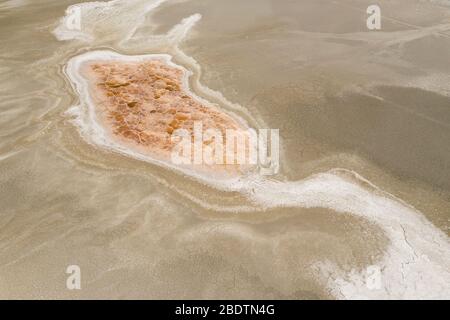 Stagni di evaporazione al lago Searles Foto Stock