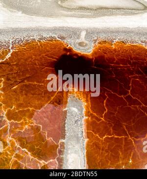 Stagni di evaporazione al lago Searles Foto Stock