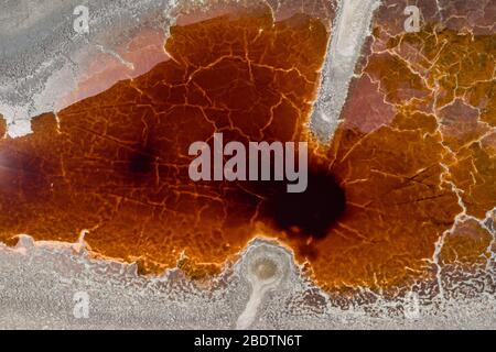 Stagni di evaporazione al lago Searles Foto Stock