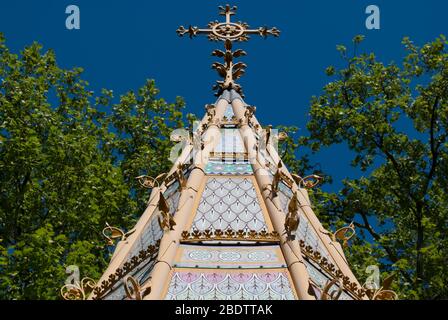 Buxton Memorial Water Fountain Neo Gothic Architecture 1 Millbank, Westminster, London SW1P 3JU di Charles Buxton Samuel Sanders Teulon Foto Stock