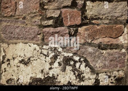 Old Fort Rock pietra muro texture per sfondo sporco Old Wall modello Stock Fotografia Foto Stock