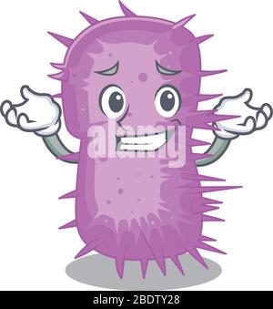 Un'immagine di un'aggrazante idea di design dei cartoni animati di acinetobacter baumannii Illustrazione Vettoriale