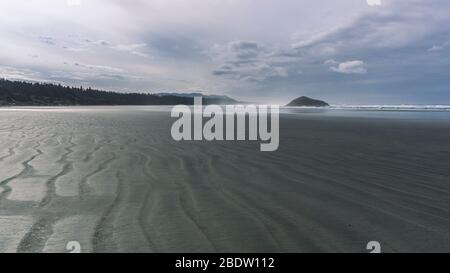 Una posizione eccezionale in una parte magica del mondo! Bellissima spiaggia sull'Isola di Vancouver in Canada Foto Stock