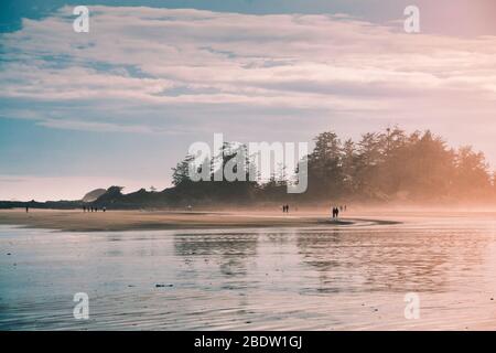 Una posizione eccezionale in una parte magica del mondo! Bellissima spiaggia sull'Isola di Vancouver in Canada Foto Stock