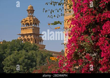 Tazia Tower Badal Vilas Mandir Palace Jaisalmer Rajasthan India Foto Stock