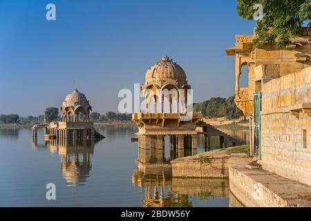 Gadisar Lago Jaisalmer Rajasthan India Foto Stock