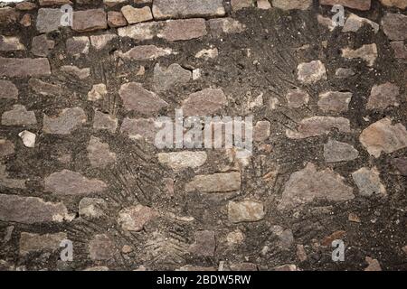 Old Fort Rock pietra muro texture per sfondo sporco Old Texture Stock Fotografia Foto Stock