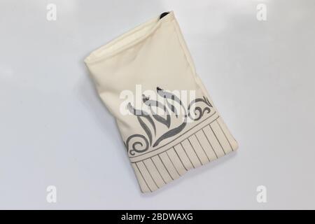 Borsa per la crema, design personale, fatta a mano, per l'afikoman di pesach, (redattore: Sulla borsa è scritto pesach in ebraico, pesach è il nome del ho ebraico Foto Stock