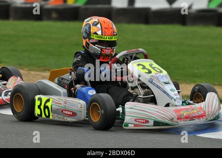 Lando Norris prima carriera karting. Foto Stock