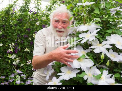 David Bellamy OBE al Chelsea Flower Show. Era botanico inglese, presentatore televisivo, autore e promotore di campagna ambientale. Foto Stock