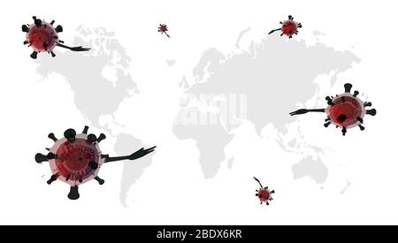 Grafica post coronavirus background poster Grafica post coronavirus background frame COVID 19 Foto Stock