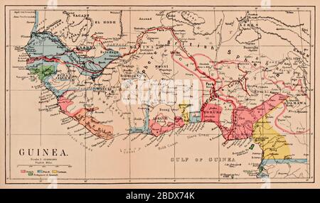 Mungo Park, Expeditions Map Foto Stock