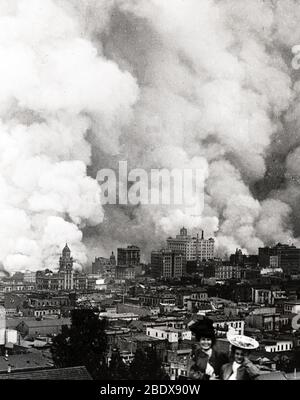 San Francisco terremoto, 1906 Foto Stock