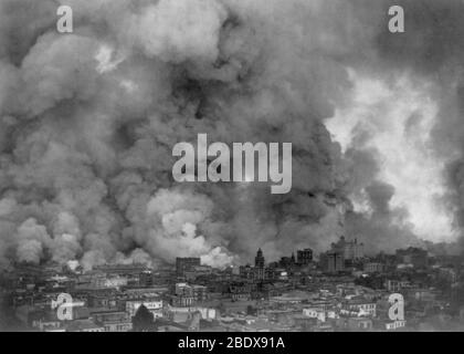 San Francisco terremoto, 1906 Foto Stock