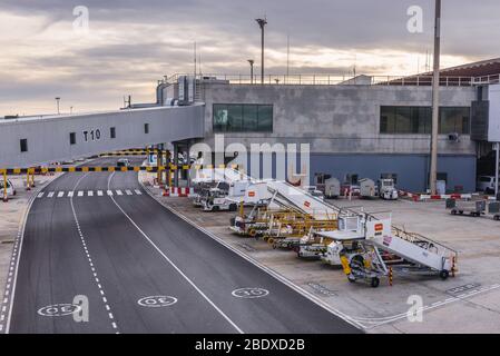 Adolfo Suarez Madrid-Barajas, il principale aeroporto internazionale che serve Madrid in Spagna Foto Stock