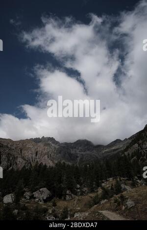 Paesaggio della Valsusa in piemonte Foto Stock