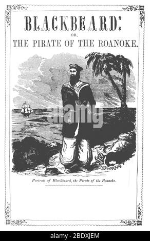 Edward Teach AKA Blackbeard, pirata inglese Foto Stock