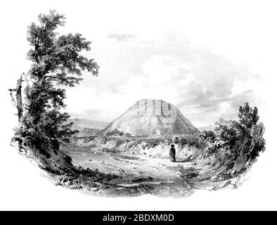 Silbury Hill, Mound preistorico fatto dall'uomo Foto Stock