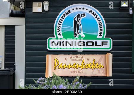 Mini golf all'Amstelpark Park ad Amsterdam Olanda 2020 Foto Stock