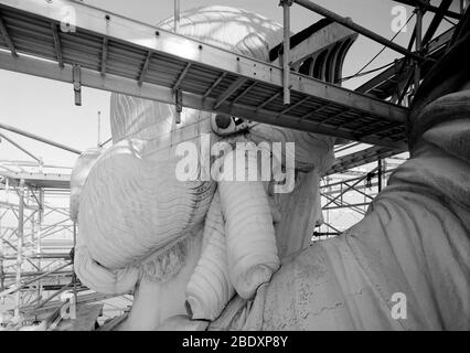 Statua della libertà, Restauro, 1985 Foto Stock