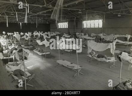 WWI, influenza spagnola Pandemic, 1918 Foto Stock