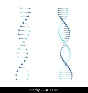 DNA Icon Set semplice design. Eps10 vettoriali Illustrazione Vettoriale