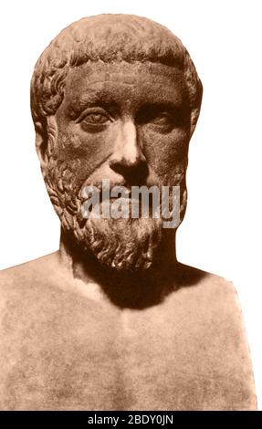Pitagora, greco matematico e filosofo Foto Stock