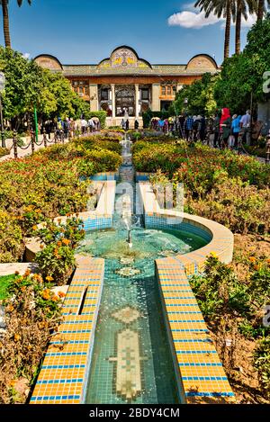 Vista dei Giardini di Eram, Shiraz, Iran. Foto Stock