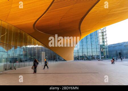 Biblioteca di Oodi. Oodi è la nuova Biblioteca Centrale di Helsinki.Finlandia Foto Stock