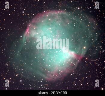 Dumbbell Nebula, M27, NGC 6853 Foto Stock