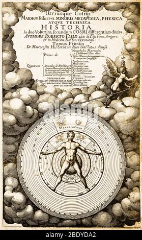 Libro di Robert Fludd sulla metafisica, 1617 Foto Stock