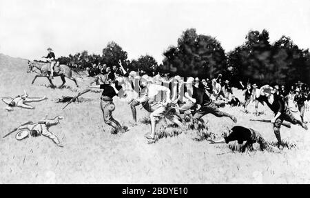 Battaglia di San Juan Hill, 1898 Foto Stock