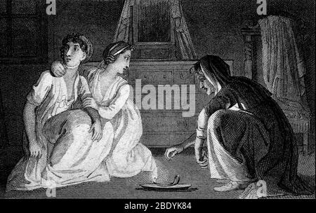 Fortune Teller, 18 ° secolo Foto Stock