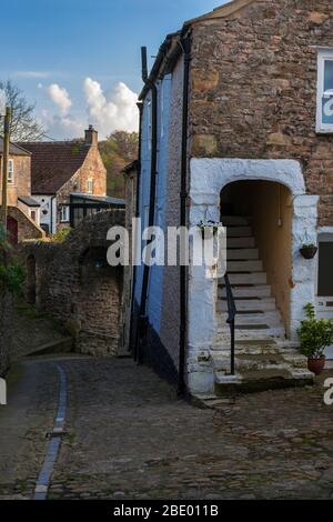 The Bar, una stretta corsia pedonale a Richmond, North Yorkshire, Inghilterra, Regno Unito Foto Stock