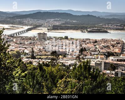 Vista panoramica di Viana do Castelo Portogallo settentrionale Foto Stock