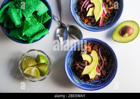 Black Bean Cili Foto Stock