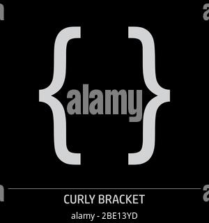 Icona della parentesi graffa Illustrazione Vettoriale